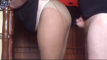 cum on pantyhose my mom