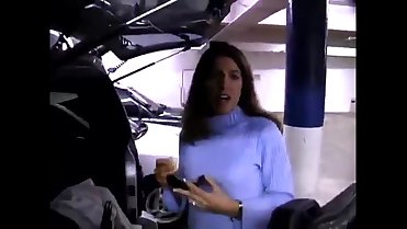 Amateur Mom face drenched in cum in parking garage