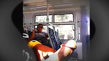 Latina Chick Can't Stop Looking At Big Dick On Bus