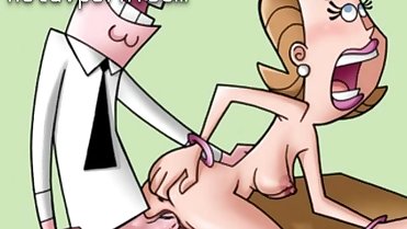 Cartoon mothers, housewifes and their cuckolds make porn