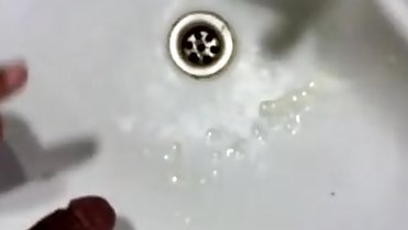 Me masturbating in my mom's washroom sink!