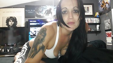 I swallow his cum and vape a huge cloud into the camera with kisses