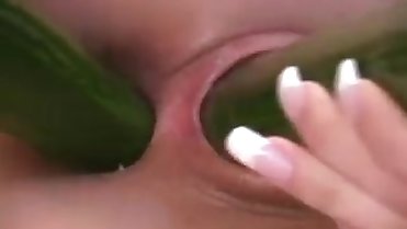 Amelie May masturbation cucumber